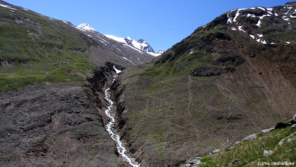 od Hochjoch-Hospiz k ledovci Mutspitze 3257 m