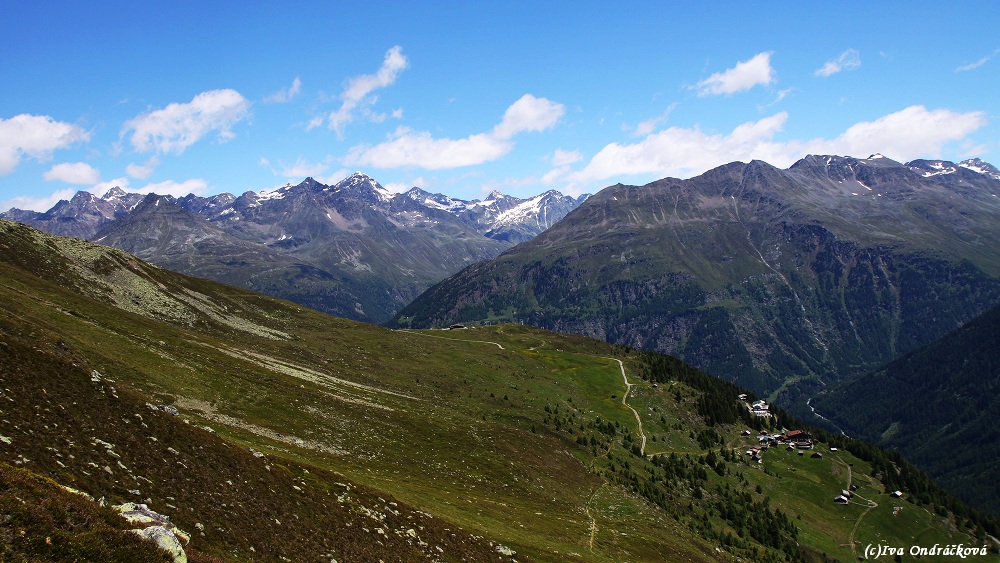 pohled k průsmyku Timmelsjoch 2509 m