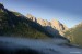 ranní mlha v Dolomitech